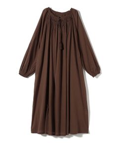 SHIPS / シップス ロング・マキシ丈ワンピース | Fanaka:〈手洗い可能〉ギャザー スキッパー ワンピース