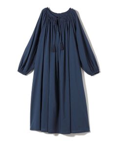 SHIPS / シップス ロング・マキシ丈ワンピース | Fanaka:〈手洗い可能〉ギャザー スキッパー ワンピース