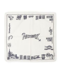 ANATHA: NEW YORK 刺繍 バンダナ スカーフ