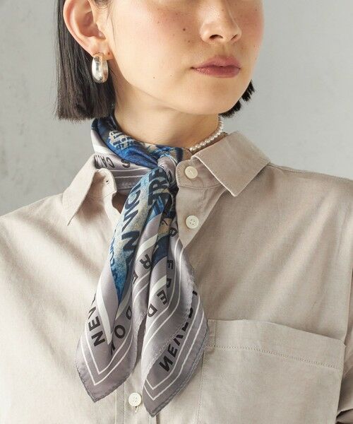 SHIPS / シップス バンダナ・スカーフ | 《予約》【SHIPS別注】THE COULTURE CODE: ARTIST SCARF（DM）（ライトグレー）