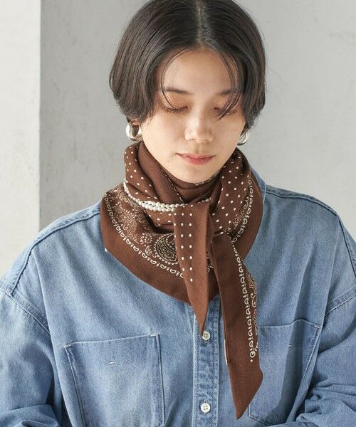SHIPS / シップス バンダナ・スカーフ | 《予約》destin: Judy Triangle Bandana（ブラウン）