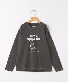 SHIPS / シップス Tシャツ | ARCH&LINE: 145〜155cm /プリント 長袖 Tシャツ
