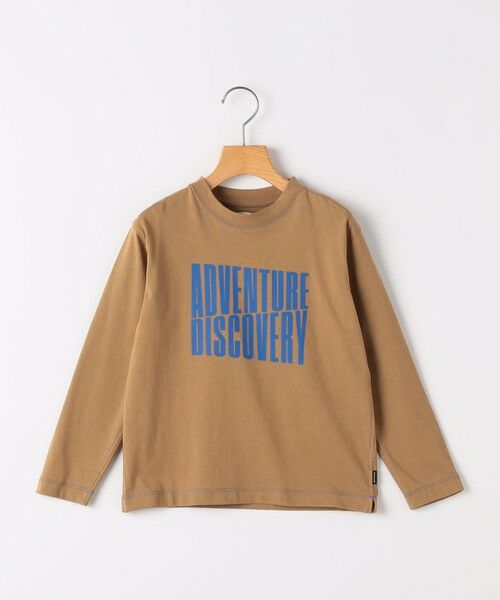 SHIPS / シップス Tシャツ | ARCH&LINE:115〜125cm / コットン プリント 長袖 Tシャツ（ベージュ）