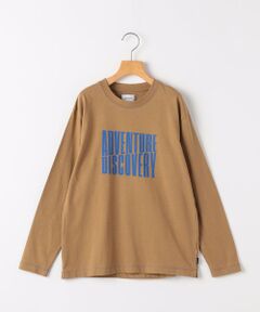 SHIPS / シップス Tシャツ | ARCH&LINE:135〜145cm / コットン プリント 長袖 Tシャツ