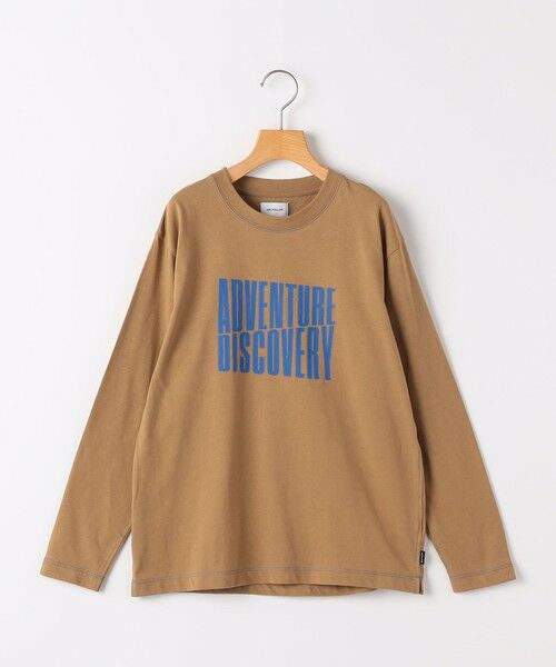 SHIPS / シップス Tシャツ | ARCH&LINE:135〜145cm / コットン プリント 長袖 Tシャツ（ベージュ）