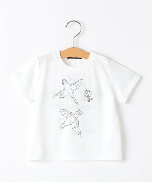 SHIPS / シップス Tシャツ | SHIPS KIDS:80〜90cm /〈接触冷感/吸水速乾〉サマー トライアングル  Tシャツ（オフホワイト）