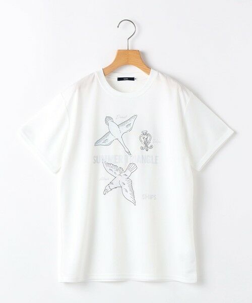 SHIPS / シップス Tシャツ | SHIPS KIDS:140〜160cm /〈接触冷感/吸水速乾〉サマー トライアングル  Tシャツ（オフホワイト）