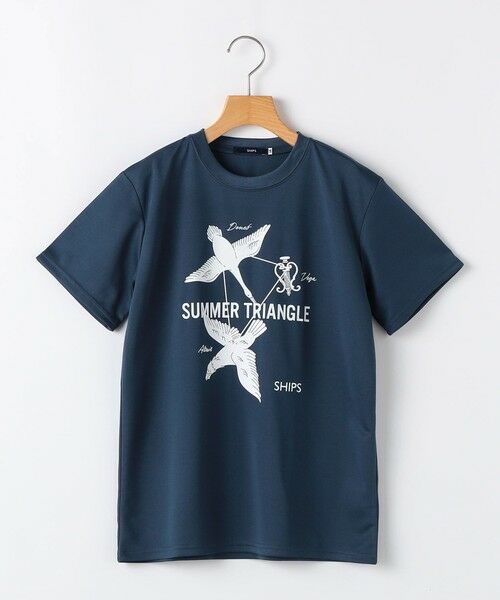 SHIPS / シップス Tシャツ | SHIPS KIDS:140〜160cm /〈接触冷感/吸水速乾〉サマー トライアングル  Tシャツ（ネイビー）
