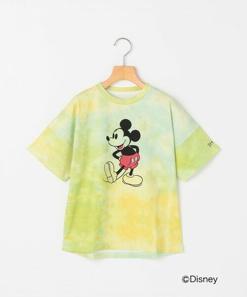 SHIPS / シップス Tシャツ | SHIPS KIDS:85〜95cm / ミッキーマウス プリント タイダイ風 Tシャツ（イエロー）