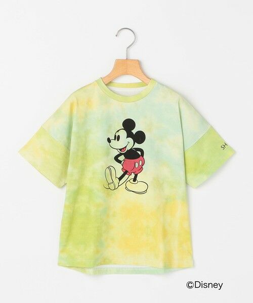 SHIPS / シップス Tシャツ | SHIPS KIDS:100〜125cm / ミッキーマウス プリント タイダイ風 Tシャツ（イエロー）