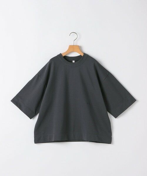 SHIPS / シップス Tシャツ | MOUN TEN.:160cm / ワイド ショート Tシャツ（チャコールグレー）