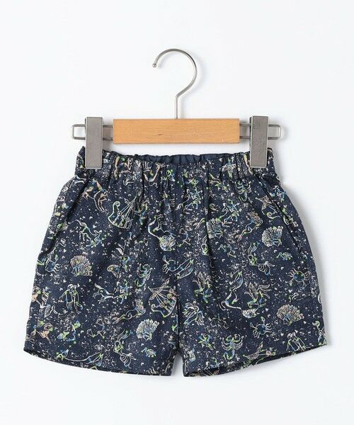 SHIPS / シップス ショート・ハーフ・半端丈パンツ | SHIPS KIDS:80cm / リバティ プリント ベビー ショートパンツ（ネイビー）