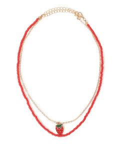 SHIPS / シップス ネックレス・ペンダント・チョーカー | SHIPS KIDS:フラワー / ストロベリー モチーフ ネックレス 2本セット