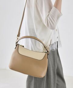 SHIPS / シップス ショルダーバッグ | 《予約》quaranciel: バイカラー コンビ スクエア 2way ショルダー バッグ