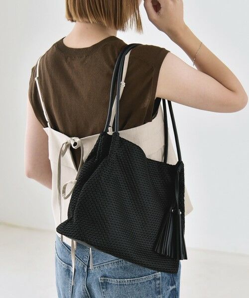 SHIPS / シップス トートバッグ | quaranciel: メッシュ タッセル トート バッグ | 詳細14