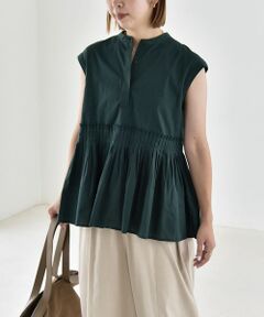 SHIPS / シップス シャツ・ブラウス | 《予約》quaranciel:〈手洗い可能〉コットン プリーツ ペプラム プルオーバー ブラウス