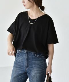 SHIPS / シップス Tシャツ | 《予約》quaranciel:〈接触冷感/汗染み防止加工/洗濯機可能〉Vネック タック ハーフスリーブ TEE
