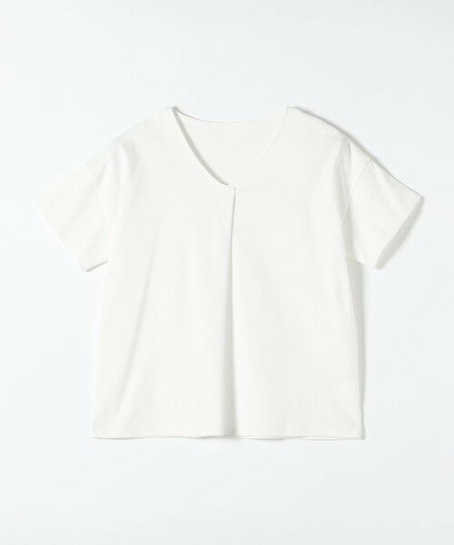 SHIPS / シップス Tシャツ | 《予約》quaranciel:〈接触冷感/汗染み防止加工/洗濯機可能〉Vネック タック ハーフスリーブ TEE | 詳細7