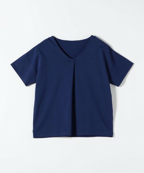 SHIPS / シップス Tシャツ | 《予約》quaranciel:〈接触冷感/汗染み防止加工/洗濯機可能〉Vネック タック ハーフスリーブ TEE | 詳細26