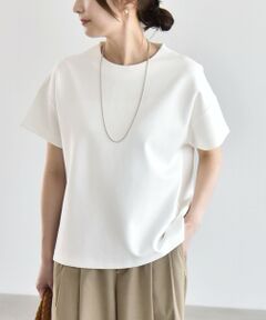 SHIPS / シップス Tシャツ | 《予約》quaranciel:〈洗濯機可能〉ライト ポンチ バッグ ボタン ショートスリーブ TEE