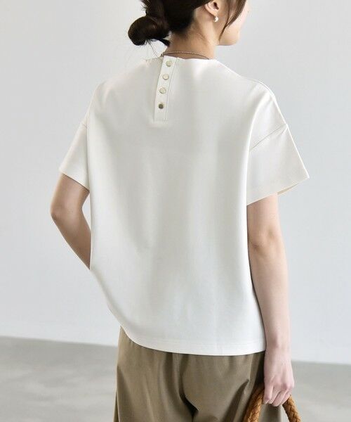 SHIPS / シップス Tシャツ | 《予約》quaranciel:〈洗濯機可能〉ライト ポンチ バッグ ボタン ショートスリーブ TEE | 詳細5