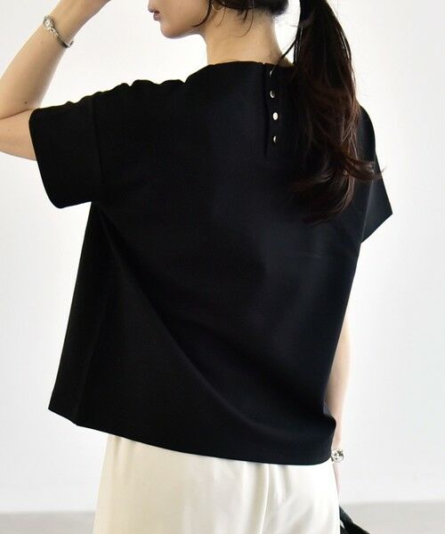 SHIPS / シップス Tシャツ | 《予約》quaranciel:〈洗濯機可能〉ライト ポンチ バッグ ボタン ショートスリーブ TEE | 詳細14