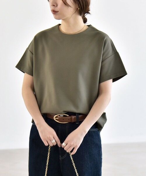 SHIPS / シップス Tシャツ | 《予約》quaranciel:〈洗濯機可能〉ライト ポンチ バッグ ボタン ショートスリーブ TEE | 詳細19