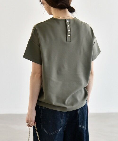 SHIPS / シップス Tシャツ | 《予約》quaranciel:〈洗濯機可能〉ライト ポンチ バッグ ボタン ショートスリーブ TEE | 詳細21