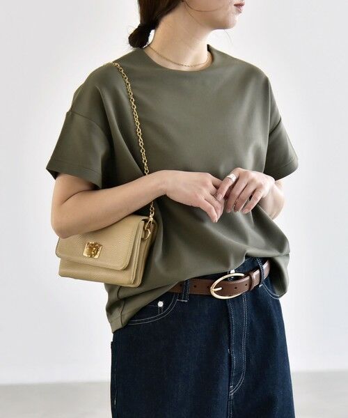 SHIPS / シップス Tシャツ | 《予約》quaranciel:〈洗濯機可能〉ライト ポンチ バッグ ボタン ショートスリーブ TEE | 詳細22