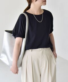 SHIPS / シップス カットソー | 《予約》quaranciel:〈洗濯機可能〉シルク ミックス パフ スリーブ プルオーバー