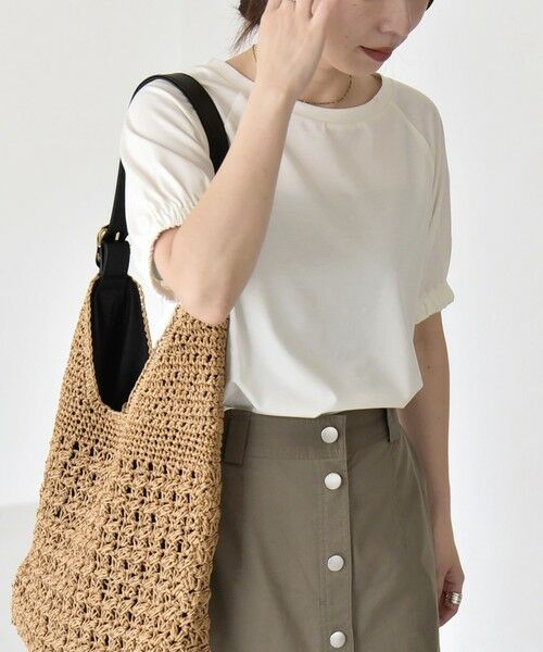 SHIPS / シップス カットソー | 《予約》quaranciel:〈洗濯機可能〉シルク ミックス パフ スリーブ プルオーバー | 詳細6