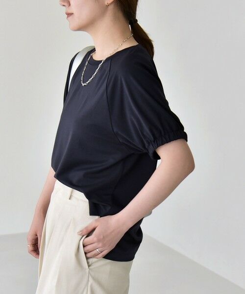 SHIPS / シップス カットソー | 《予約》quaranciel:〈洗濯機可能〉シルク ミックス パフ スリーブ プルオーバー | 詳細24