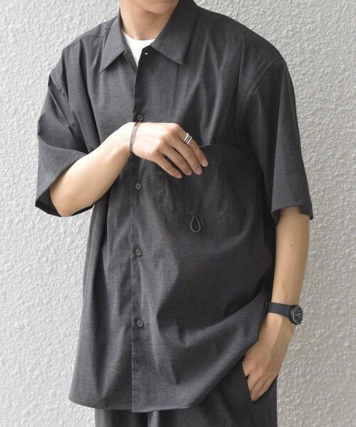 SHIPS / シップス シャツ・ブラウス | SHIPS any:〈接触冷感/UVカット〉VEILICE レギュラーカラー ポケット シャツ(セットアップ対応) ◆（チャコールグレー）