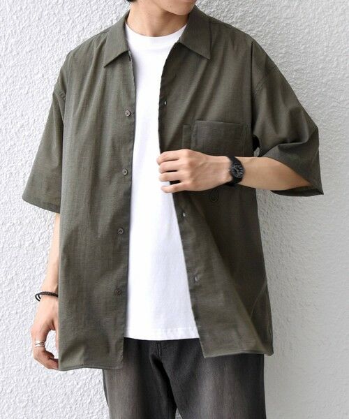 SHIPS / シップス シャツ・ブラウス | SHIPS any:〈接触冷感/UVカット〉VEILICE レギュラーカラー ポケット シャツ(セットアップ対応) ◆（オリーブ）