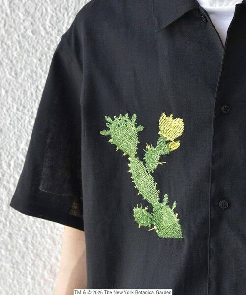 SHIPS / シップス シャツ・ブラウス | SHIPS any: NYBG コラボ トロピカル ロゴ 刺繍 リラックス リネン ミックス 半袖 シャツ◆ | 詳細20