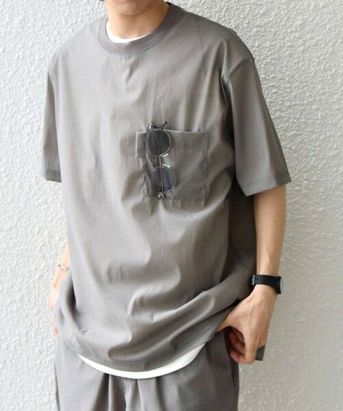 SHIPS / シップス シャツ・ブラウス | SHIPS any:〈接触冷感/UVカット〉VEILICE リラックス ポケット Tシャツ(セットアップ対応)◆ | 詳細4