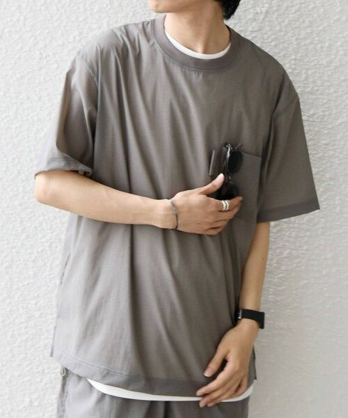 SHIPS / シップス シャツ・ブラウス | SHIPS any:〈接触冷感/UVカット〉VEILICE リラックス ポケット Tシャツ(セットアップ対応)◆ | 詳細5