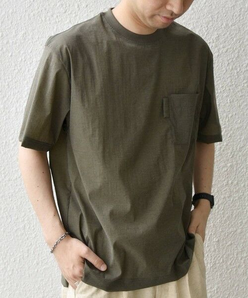 SHIPS / シップス シャツ・ブラウス | SHIPS any:〈接触冷感/UVカット〉VEILICE リラックス ポケット Tシャツ(セットアップ対応)◆（オリーブ）