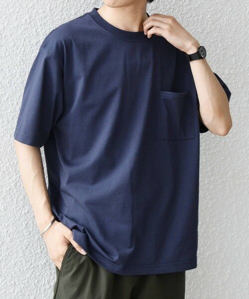 SHIPS / シップス Tシャツ | SHIPS any:〈接触冷感/吸水速乾/UVカット/遮熱〉Raylock ダブルフェイス ポケット Tシャツ | 詳細17