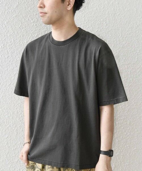 SHIPS / シップス Tシャツ | 【SHIPS any別注】ONEITA:〈洗濯機可能〉ピグメント ダイ リラックス Tシャツ◆(ブラック)