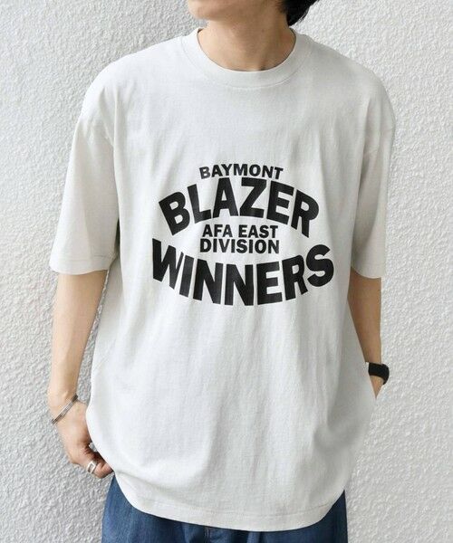 SHIPS / シップス Tシャツ | 【SHIPS any別注】ONEITA:〈洗濯機可能〉ピグメント ダイ リラックス プリント Tシャツ◆（オフホワイト）