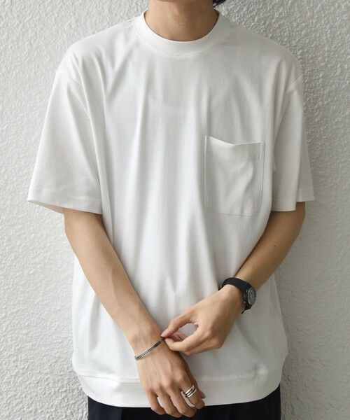 SHIPS / シップス Tシャツ | SHIPS any:〈接触冷感/UVカット〉ソフト スムース リラックス ポケット Tシャツ◆ | 詳細3