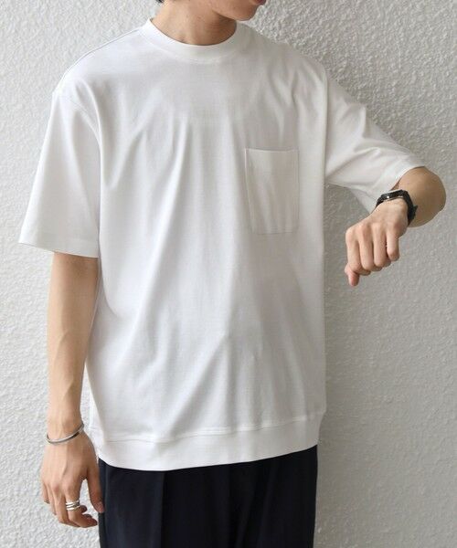 SHIPS / シップス Tシャツ | SHIPS any:〈接触冷感/UVカット〉ソフト スムース リラックス ポケット Tシャツ◆ | 詳細5