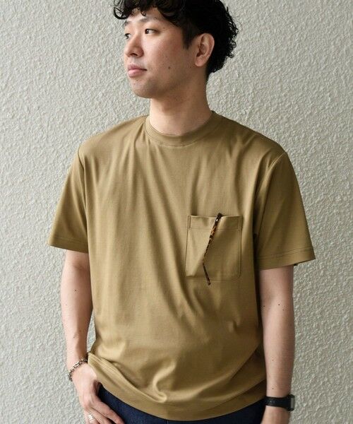 SHIPS / シップス Tシャツ | SHIPS any:〈接触冷感/UVカット〉ソフト スムース リラックス ポケット Tシャツ◆ | 詳細23