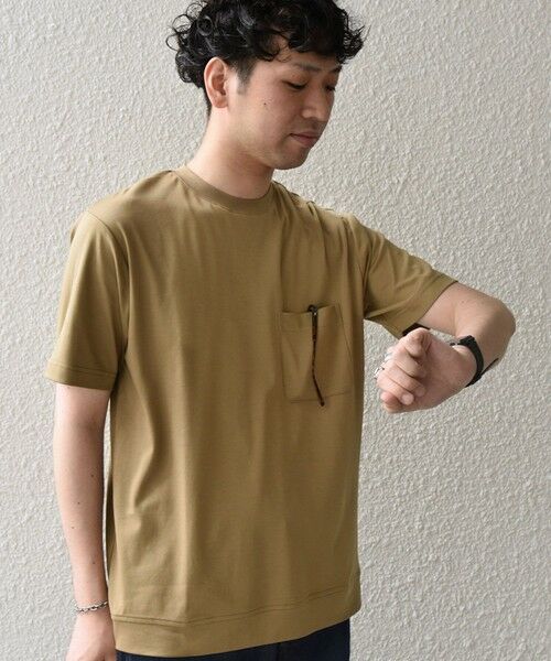 SHIPS / シップス Tシャツ | SHIPS any:〈接触冷感/UVカット〉ソフト スムース リラックス ポケット Tシャツ◆ | 詳細25