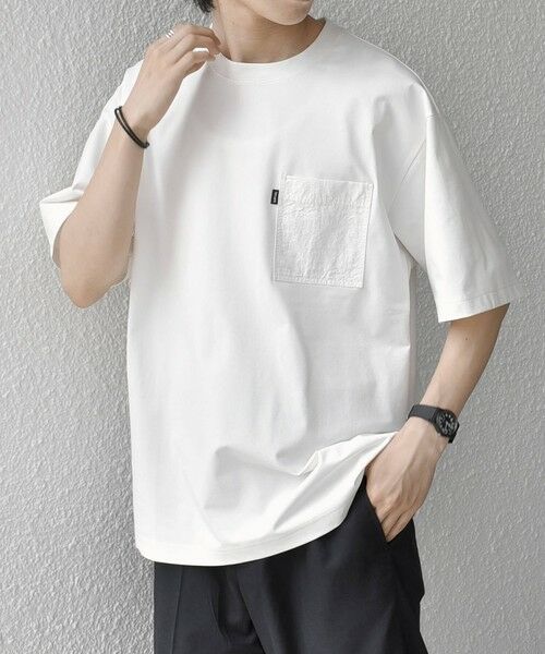 SHIPS / シップス Tシャツ | 【WEB限定】SHIPS any: リラックス ナイロンポケット クルーネック Tシャツ◆ | 詳細4