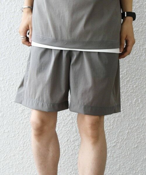 SHIPS / シップス ショート・ハーフ・半端丈パンツ | SHIPS any:〈接触冷感/UVカット〉VEILICE イージーショーツ(セットアップ対応)◆（ライトグレー）