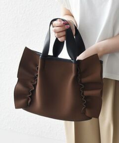 SHIPS / シップス トートバッグ | 《予約》SHIPS any: フリル ギャザー コンビ トート バッグ