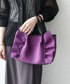 SHIPS / シップス トートバッグ | 《予約》SHIPS any: フリル ギャザー コンビ トート バッグ