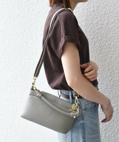 SHIPS / シップス ショルダーバッグ | 《予約》SHIPS any: レザー 2WAY ミニマル ワンハンドル ショルダー バッグ | 詳細3